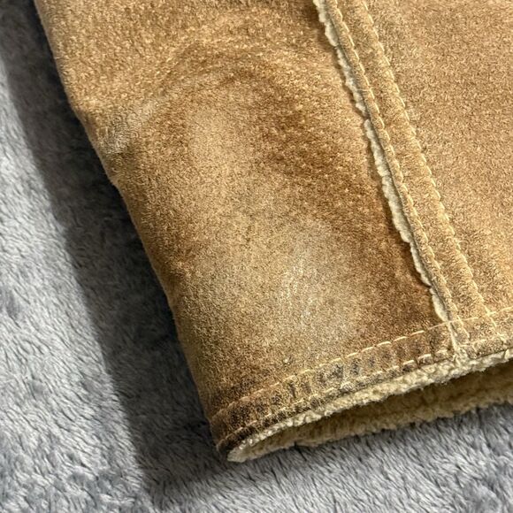 Wilsons Leather Men’s M. Julian Suede Leather Jacket Tan Khaki Size XL - Picture 9 of 9